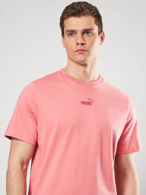 Футболка хлопковая длинная мужская Puma Essentials Foundation 69291225 L Wild Pink (4069161740572) - изображение 4