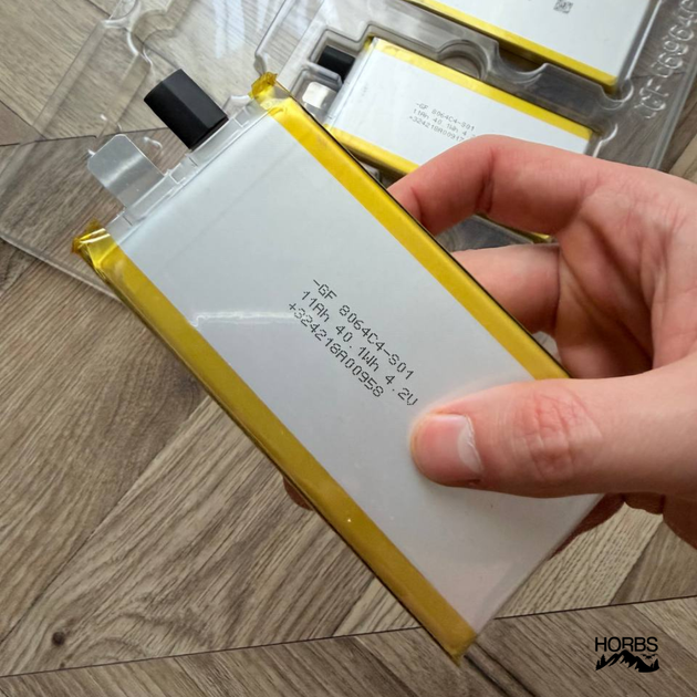 Аккумулятор Li-ion Semi Solid Horbs Battery 3.7V 11Ah 8×65×125 мм для дронов - изображение 6