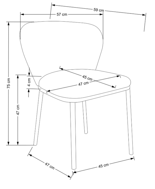 Krzesło do kuchni i salonu Halmar Kremowe V-CH-K/518-KR (5905248126374) - obraz 14