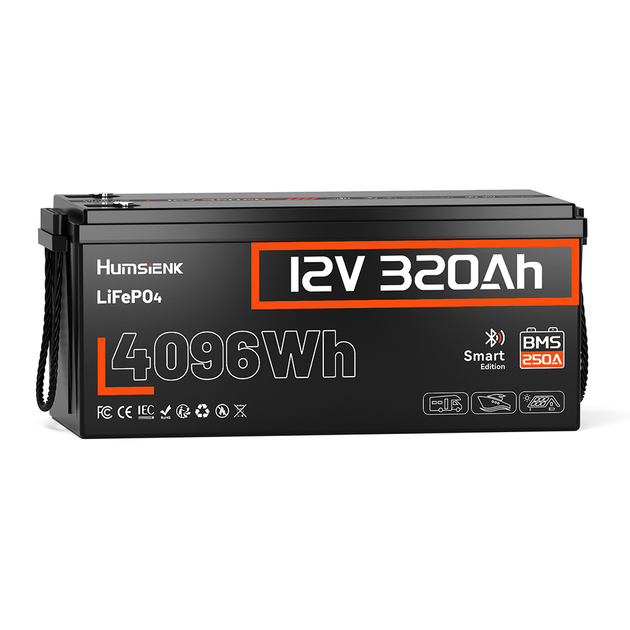 Акумулятор Humsienk 320Ah LiFePO4 12V з Bluetooth 4096Wh (HS12V320AH250BT) - Фото 1 Акумулятор Humsienk 320Ah LiFePO4 12V з Bluetooth 4096Wh (HS12V320AH250BT) - изображение 1