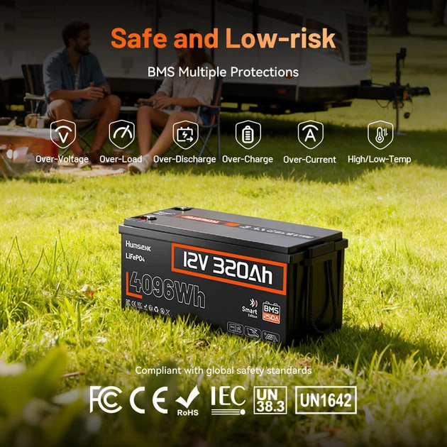Акумулятор Humsienk 320Ah LiFePO4 12V з Bluetooth 4096Wh (HS12V320AH250BT) - Фото 3 Акумулятор Humsienk 320Ah LiFePO4 12V з Bluetooth 4096Wh (HS12V320AH250BT) - изображение 3