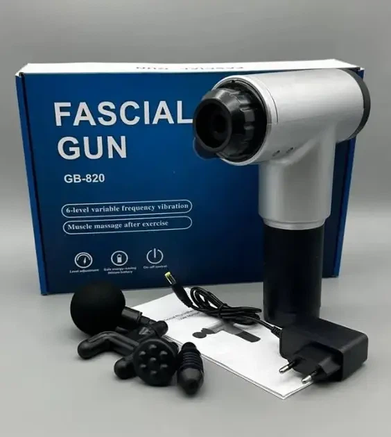 Портативный ручной массажер для тела Fascial Gun KH-320 черный, Мышечный ручной ударный массажер Digital 21910087 мультиколор 21910087 - Фото 3 Портативный ручной массажер для тела Fascial Gun KH-320 черный, Мышечный ручной ударный массажер Digital 21910087 мультиколор 21910087 - изображение 3