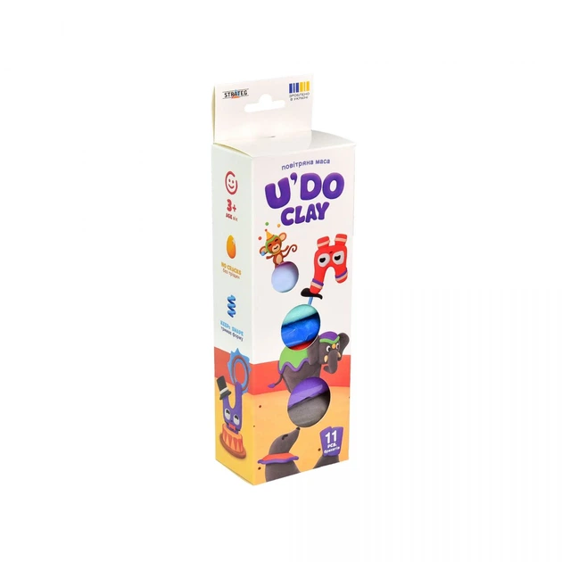 Набор для творчества UDO Clay 11 шт брикет 10 г ЦИРК Strateg (30842) (287538) - изображение 2