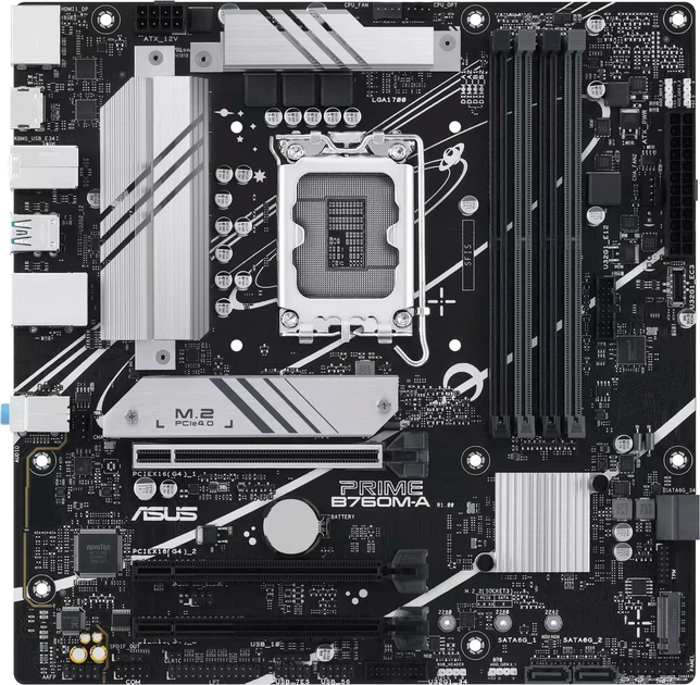 Материнская плата Asus PRIME B760M-A-CSM (s1700, Intel B760, PCI-Ex16) - Фото 1 Материнская плата Asus PRIME B760M-A-CSM (s1700, Intel B760, PCI-Ex16) - изображение 1