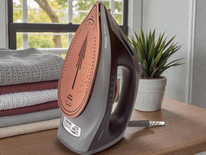 Утюг ROTEX RIC-C Ultra Glide с керамическим покрытием 2400 Вт с вертикальным отпариванием серый (I4) - изображение 4