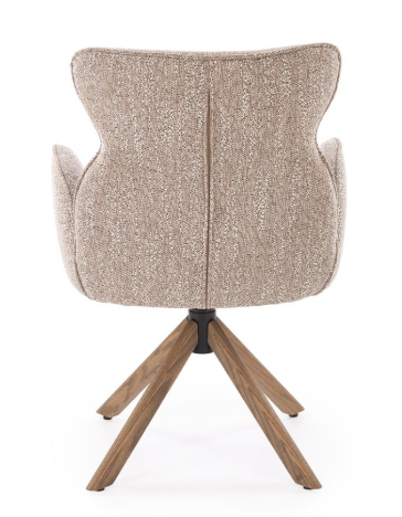 Krzesło do kuchni i salonu Halmar Obrotowe Beżowe Jasny orzech V-CH-K/585-KR-C.BEŻOWY/J.ORZECH (5905248136571) - obraz 7