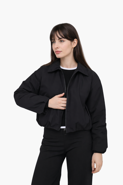 Куртка женская XS цвет черный YUKI ЦБ-00289967 - Фото 1 Куртка женская XS цвет черный YUKI ЦБ-00289967 - изображение 1