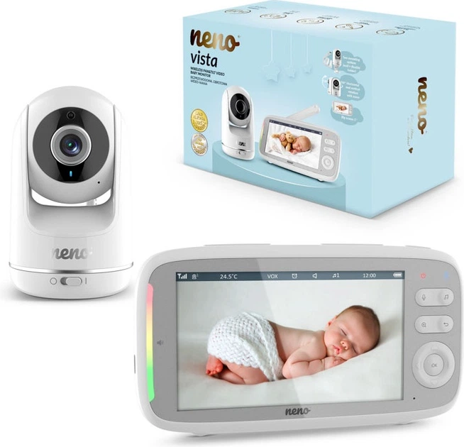Niania elektroniczna Neno Vista obrotowa z bezprzewodowym odbiornikiem (5902479674957) - obraz 6