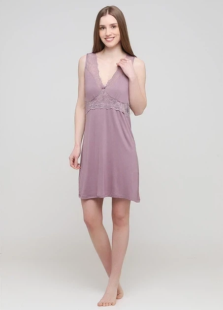 Женский комплект из вискозы для сна и дома халат+рубашка Cotpark ADET 16051в 4XL сиреневый - Фото 2 Женский комплект из вискозы для сна и дома халат+рубашка Cotpark ADET 16051в 4XL сиреневый - изображение 2