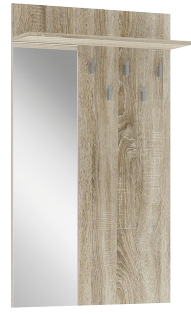 Wieszak na ubrania Halmar Lima z lustrem V-PL-LIMA-PR-1-SONOMA (5905248138759) - obraz 1