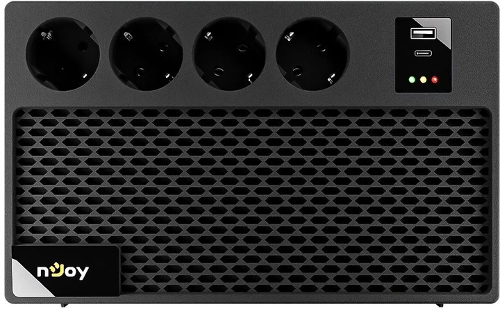 ИБП NJOY Renton 650 Plus (UPCSBLS665TRPCG01B) Lin.int., AVR, 4 x евро, 1 x USB Type A, 1xUSB Type C, пластик - изображение 3