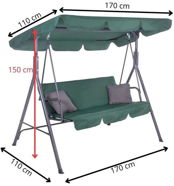 Huśtawka ogrodowa Springos Luna GS0029 - obraz 3