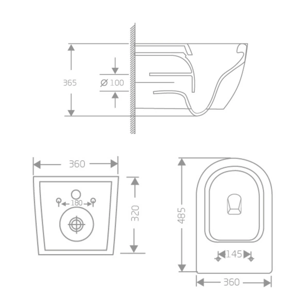 Унитаз подвесной Jay Rimless 485×360×320 мм, White, с сиденьем Slim Duroplast/ Soft-close/ Quick Relase QT07335177RW Qtap - Фото 2 Унитаз подвесной Jay Rimless 485×360×320 мм, White, с сиденьем Slim Duroplast/ Soft-close/ Quick Relase QT07335177RW Qtap - изображение 2