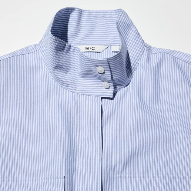 Рубашка Uniqlo в полоску 1159857830 (Голубой XL) - изображение 4