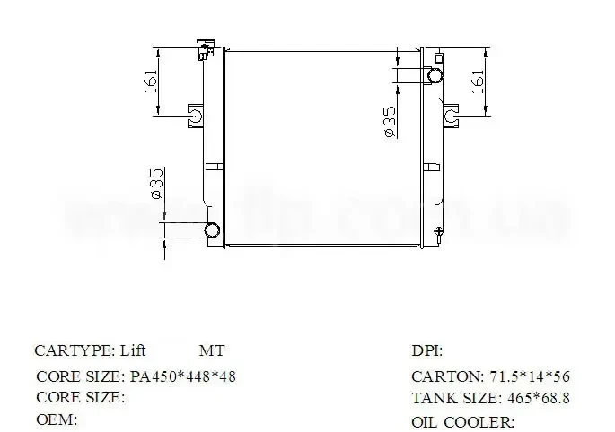 Радіатор навантажувача C.F. Caterpillar FD20-30NT Mitsubishi S4S (91E0100010) - изображение 2