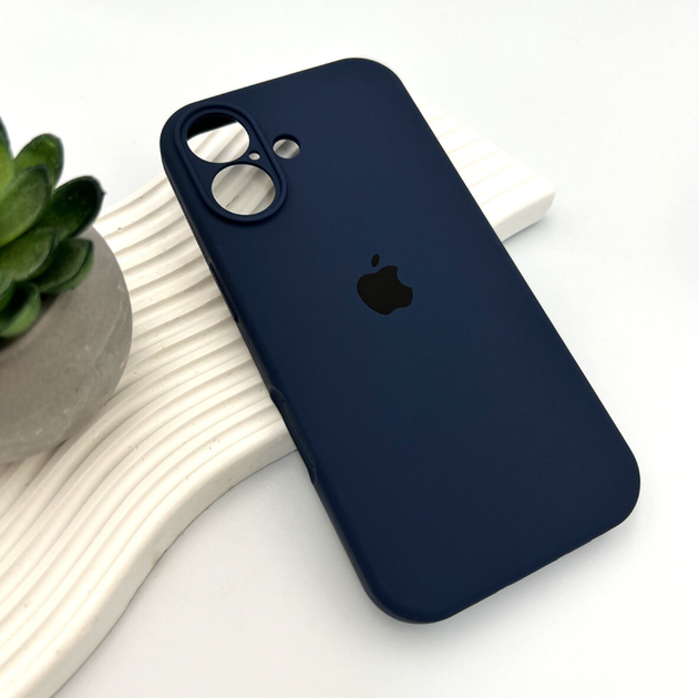 Защитный чехол-накладка Silicone Full Case AA Camera Protect для Apple iPhone 17 Dark Blue (FullAAi17-7) - изображение 3