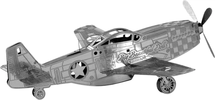 Metalowy konstruktor 3D Fascinations Metal Earth Myśliwiec P-51 Mustang MMS003 (032309010039) - obraz 2