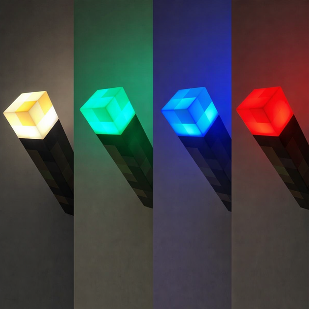 Ночник Факел MINECRAFT с RGB подсветкой - изображение 3