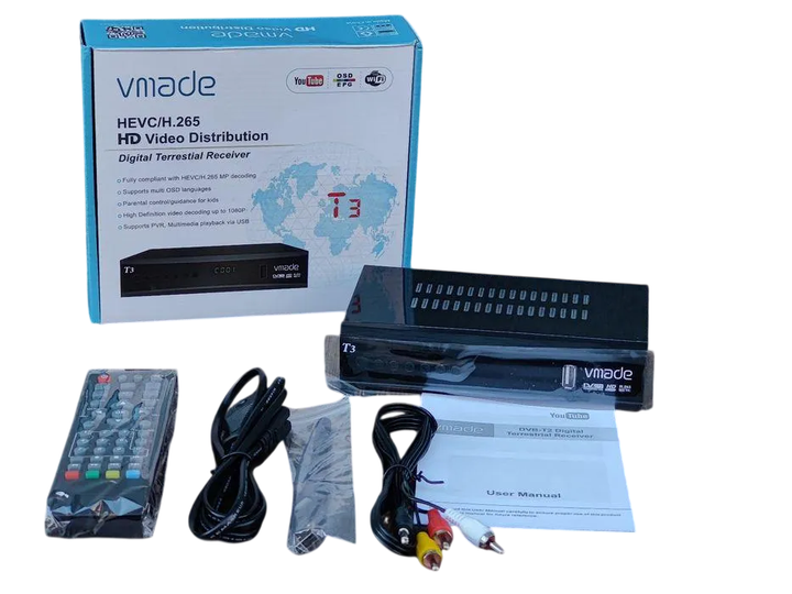 Цифровий приймач DVB-T2 K6 HD 1080P H.265 Vmade - Фото 4 Цифровий приймач DVB-T2 K6 HD 1080P H.265 Vmade - зображення 4