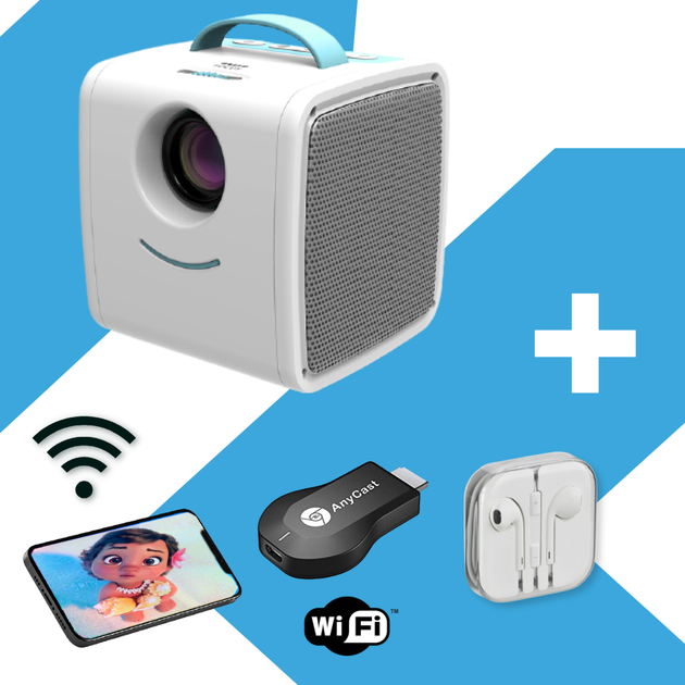 Проектор XPRO PANOPLUS SMILE Y для детей и взрослых с WiFI подключением к iOS и Android и функцией Screen Mirroring и трансляцией с телефона+ Наушники (e607b6-249) - изображение 2