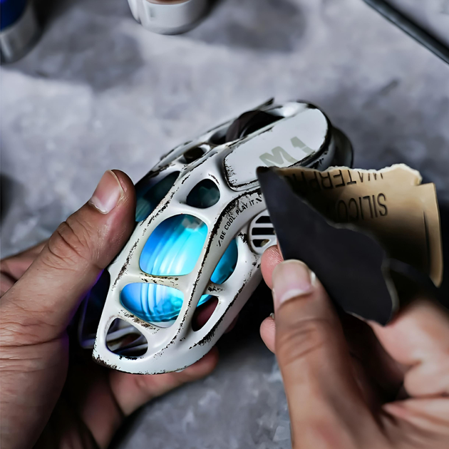 Игровая мышь GRAVASTAR Mercury M1 Pro с комбинированным подключением, RGB, 26000DPI, Battle Worn Edition-Silver Mist - изображение 5