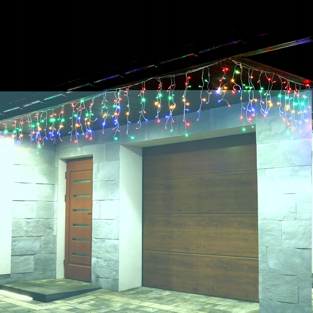 Гирлянда бахрома уличная (наружная) Springos 8 м 200 LED CL0203 Mix - изображение 9