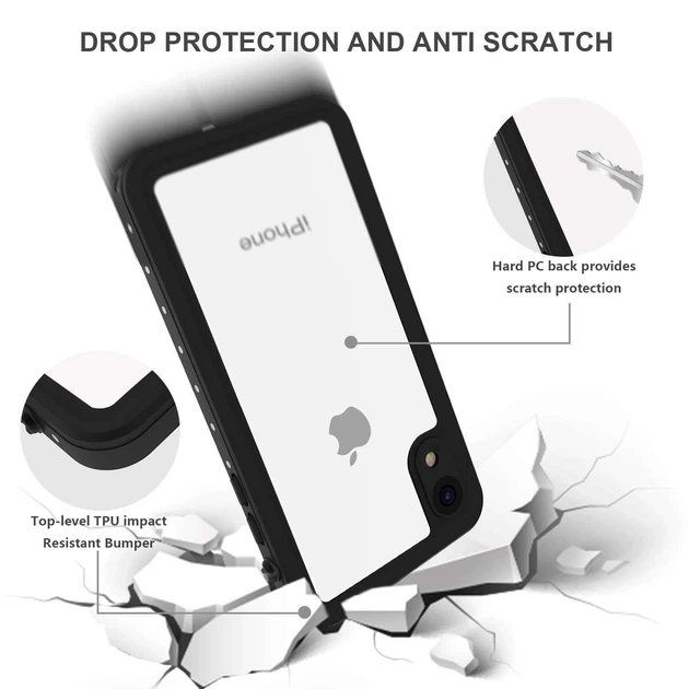 Shellbox водонепроницаемый чехол для Apple iPhone XR (6.1") (Черный) (7138) - Фото 3 Shellbox водонепроницаемый чехол для Apple iPhone XR (6.1") (Черный) (7138) - изображение 3