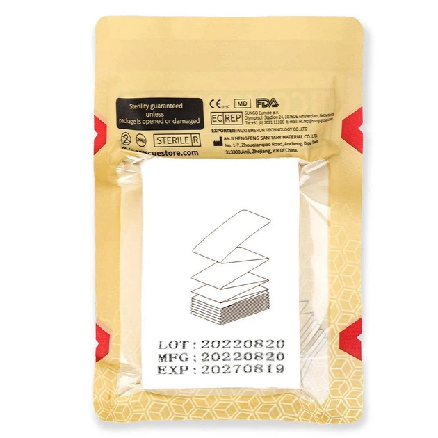 Бинт для Тампонады Rhino "COMPRESSED GAUZE" 375 см Д х 11.5 см (7772221112121) - изображение 2