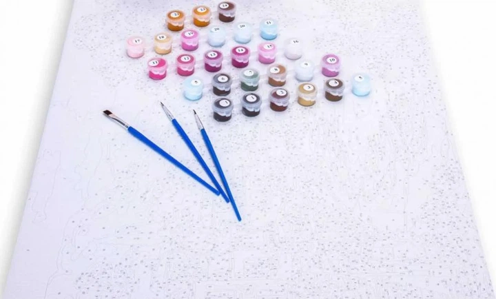 Malowanie po numerach Astra Artea na czarnym płótnie Złota muza (5901137235745) - obraz 3