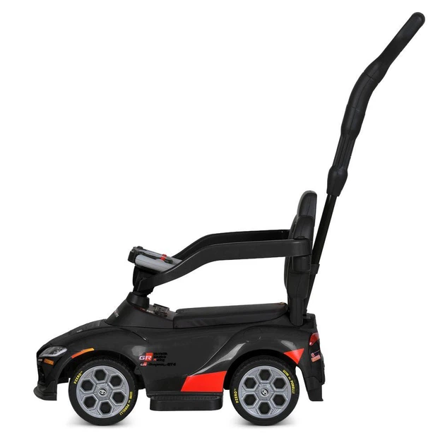 Каталка-толокар у вигляді Toyota M 6129EL-2 з батьківською ручкою, м'яке сидіння екошкіра, музика, світло, сигнал, Чорний - Фото 4 Каталка-толокар у вигляді Toyota M 6129EL-2 з батьківською ручкою, м'яке сидіння екошкіра, музика, світло, сигнал, Чорний - зображення 4