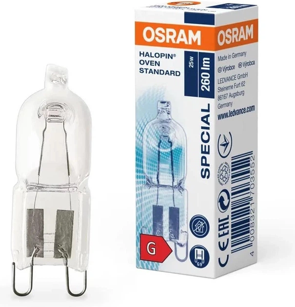 Żarówka halogenowa OSRAM HALOPIN OVEN G9 25 W 260 Lm 2700 K (4008321703552) - obraz 2