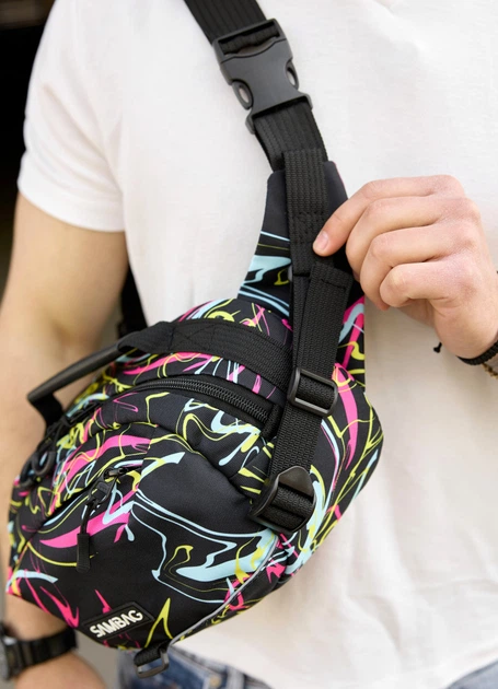 Сумка через плечо бананка Sambag Flex Pro принт "ABSTRACT" 30×17×15 см (85451707m) - Фото 3 Сумка через плечо бананка Sambag Flex Pro принт "ABSTRACT" 30×17×15 см (85451707m) - изображение 3