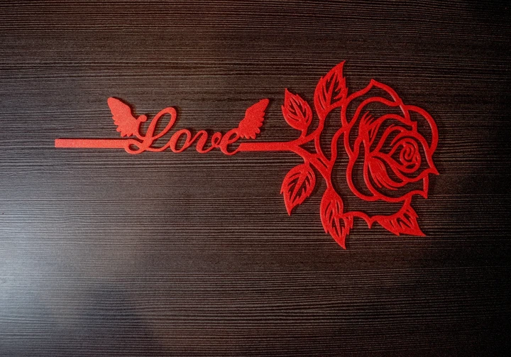 Декоративная Роза Valentine 18 См Красный 3д Печать - Фото 1 Декоративная Роза Valentine 18 См Красный 3д Печать - изображение 1