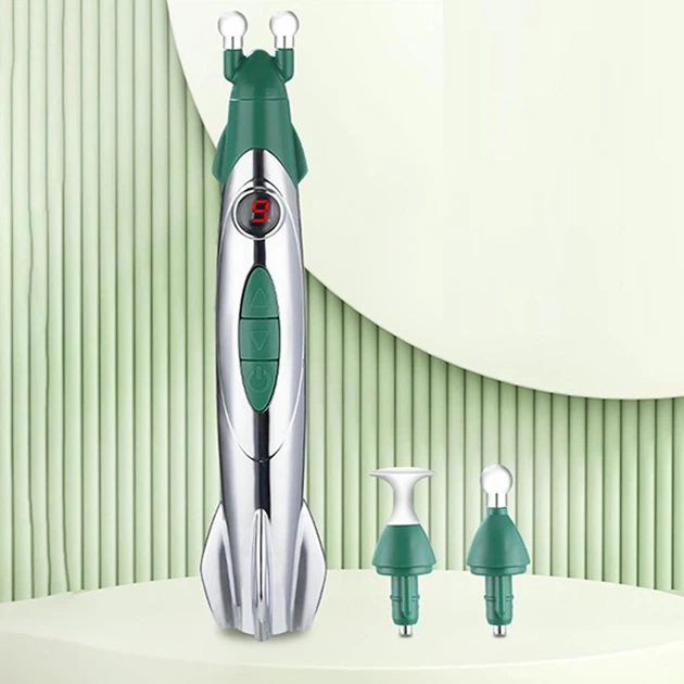 Массажер импульсный Elite Massage Rocket для мышц и суставов с LED дисплеем 9 уровней интенсивности 3 насадки портативное устройство для электротерапии и восстановления мышечных волокон после спортивных нагрузок с функцией точечного воздействия - изображение 4