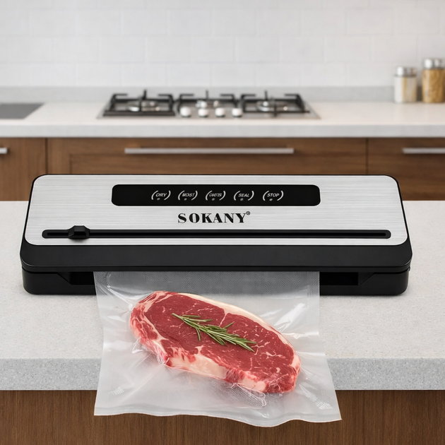 Вакуумный упаковщик для продуктов 200Вт, Sokany SK-13076 / Домашний вакуматор - изображение 2