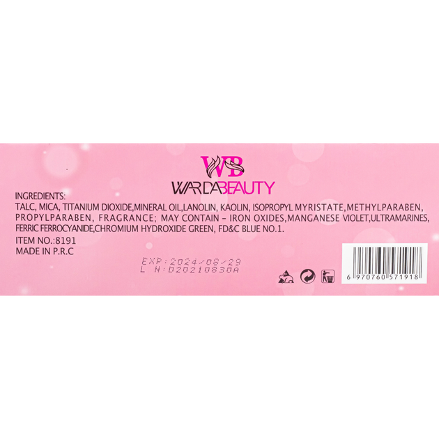 Набір хайлайтерів для обличчя Warda Beauty, 12 штук - зображення 6