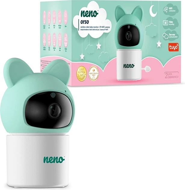 Електронна відеоняня Neno Orso IP-Wi-Fi професійна поворотна (5902479675787) - зображення 2