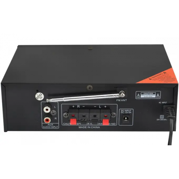 Підсилювач потужності звуку Вluetooth(Блютуз) + Караоке FM USB SD-карта 2*60W UKC N-222BT - зображення 4