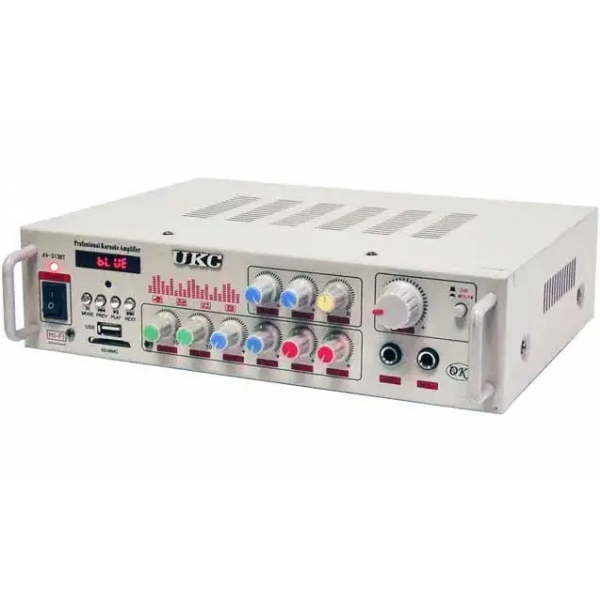 Підсилювач потужності звуку Bluetooth(Блютуз) + Караоке FM USB SD-карта 2*50w UKC V-313BT - изображение 2