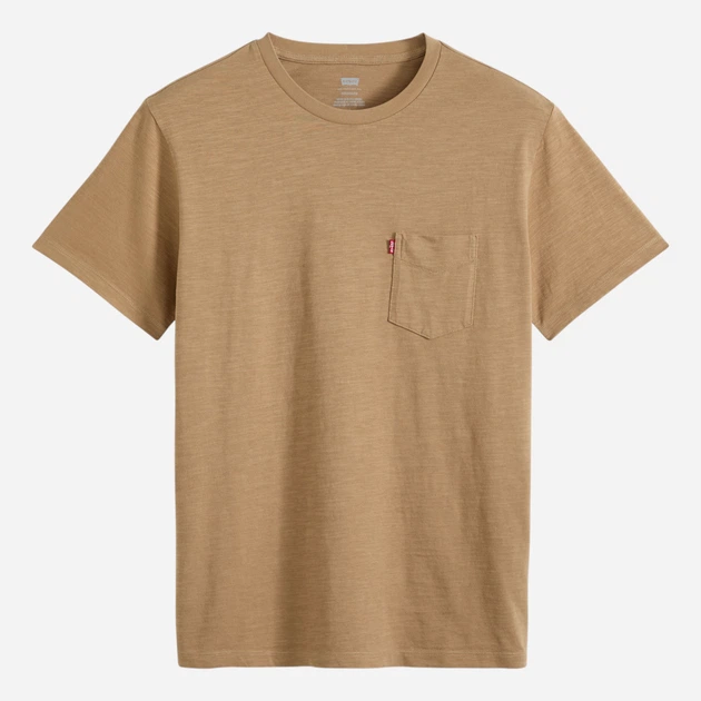 Футболка бавовняна довга чоловіча Levi`s Ss Classic Pocket Tee 19342-0476 L Коричнева (5401187826172) - зображення 5