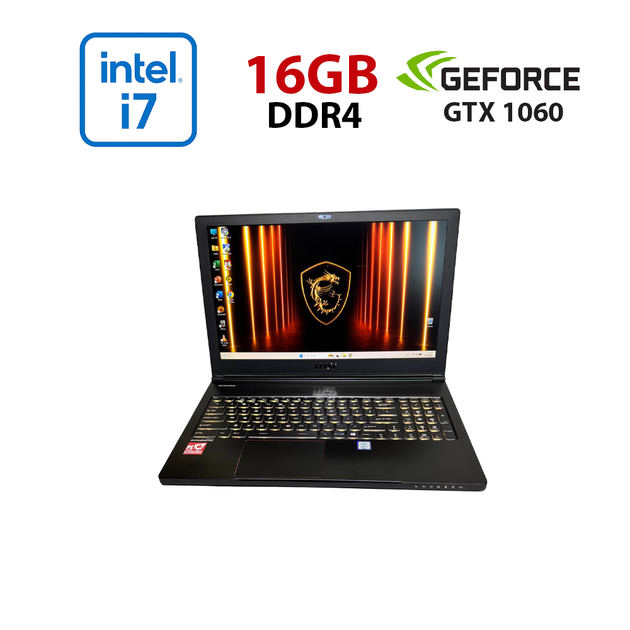 Игровой ноутбук Б-класс MSI GS63 Stealth 8RE / 15.6" (1920x1080) IPS / Intel Core i7-8750H (6 (12) ядер по 2.2 - 4.1 GHz) / 16 GB DDR4 / 512 GB SSD / nVidia GeForce GTX 1060, 6 GB GDDR5, 192-bit / WebCam / Win 11 Pro б/у - Фото 1 Игровой ноутбук Б-класс MSI GS63 Stealth 8RE / 15.6" (1920x1080) IPS / Intel Core i7-8750H (6 (12) ядер по 2.2 - 4.1 GHz) / 16 GB DDR4 / 512 GB SSD / nVidia GeForce GTX 1060, 6 GB GDDR5, 192-bit / WebCam / Win 11 Pro б/у - изображение 1