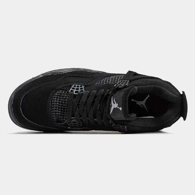 Кросівки жіночі Jordan 4 Retro Black Cat натуральний замш 40р чорний - изображение 6
