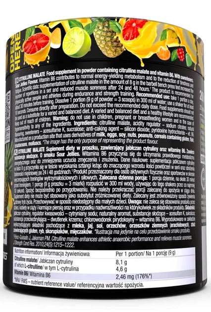 Aminokwas Olimp Citrulline Malate 200 g Sour Jellies Flavour (5901330095832) - obraz 2