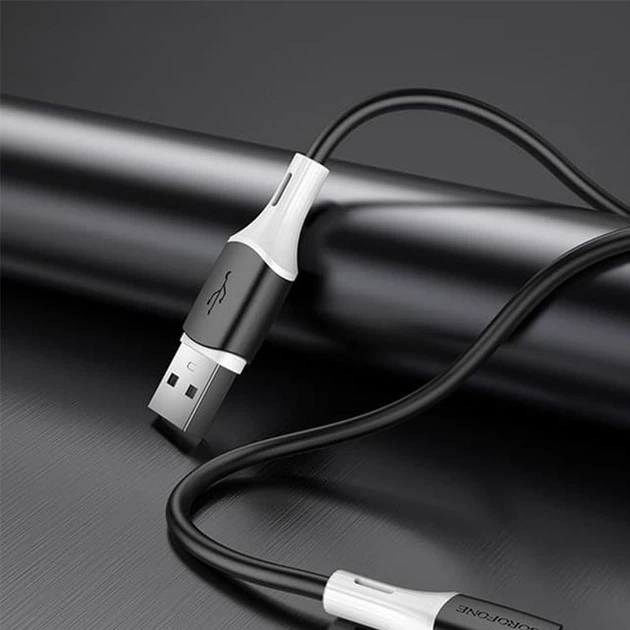 Дата кабель Borofone BX79 USB to Lightning (1m) Черный - Фото 3 Дата кабель Borofone BX79 USB to Lightning (1m) Черный - изображение 3