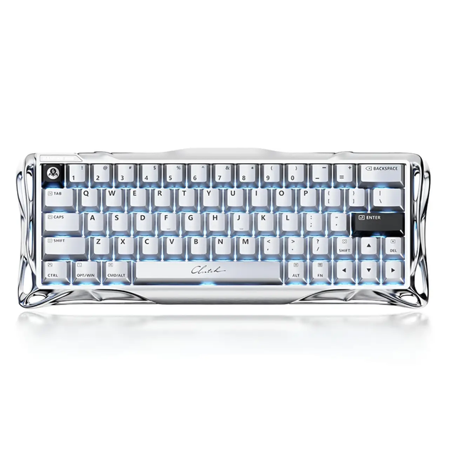 Ігрова дротова магнітна клавіатура GravaStar Mercury V60 Pro Deluxe Edition / Magnetic GravaStar UFO Switch / with Keycap Set / Chrome Silver - Фото 1 Ігрова дротова магнітна клавіатура GravaStar Mercury V60 Pro Deluxe Edition / Magnetic GravaStar UFO Switch / with Keycap Set / Chrome Silver - зображення 1