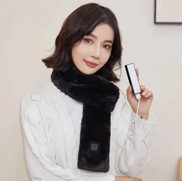 Шарф intelligent heating scarf с подогревом, USB питание, 3 режима температуры, черный - Фото 4 Шарф intelligent heating scarf с подогревом, USB питание, 3 режима температуры, черный - изображение 4
