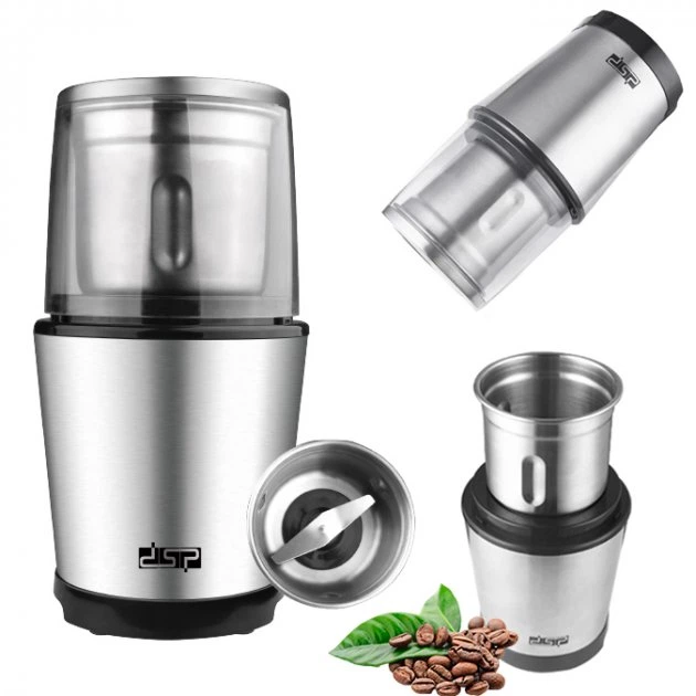 Кофемолка DSP KA-3036 300Вт 100г измельчитель серебристый - изображение 4