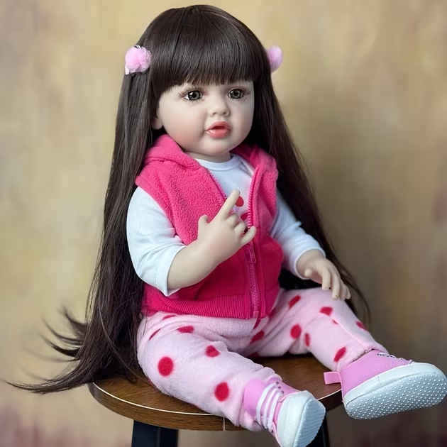 Реалистичная кукла Реборн 55 см полностью виниловая Doll Reborn Baby К0100218 - изображение 2