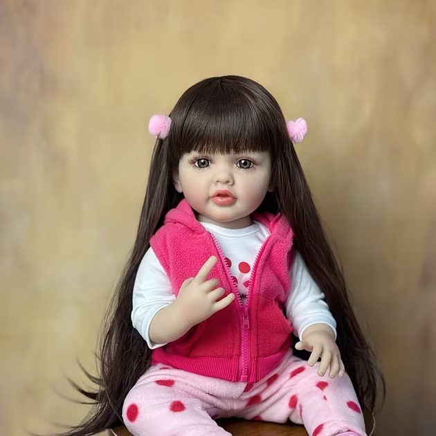 Реалистичная кукла Реборн 55 см полностью виниловая Doll Reborn Baby К0100218 - изображение 6