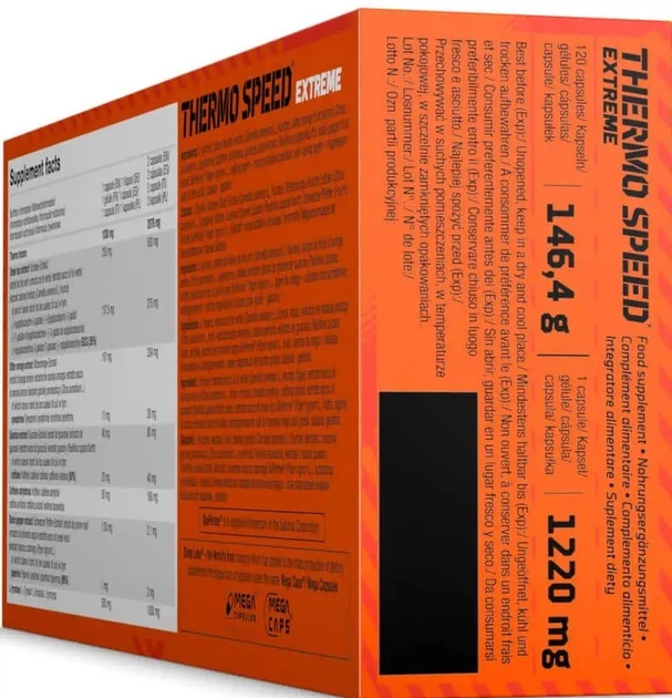 Spalacz tłuszczu Olimp Thermo Speed Extreme Mega Caps 120 kapsułek (5901330095016) - obraz 3